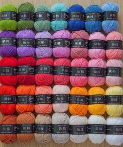 Len Milk Cotton Mác Đen 50g - sợi cotton mềm mịn, móc thú bông Amigurumi