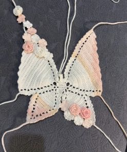 Áo Bra Len Móc Cánh Bướm Đính Hoa