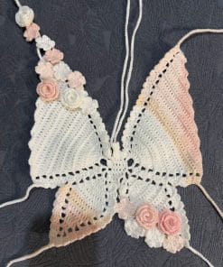 Áo Bra Len Móc Cánh Bướm Đính Hoa